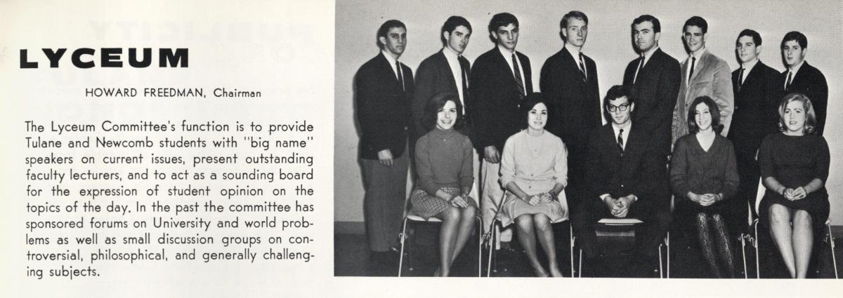 1965 yearbook, Lyceum photo