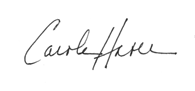 Signature, Carole Haber signature