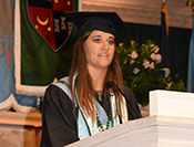 Hannah Hoover at commencement