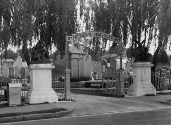 St. Patrick’s Cemeteries No. 1 and 2 entrance.