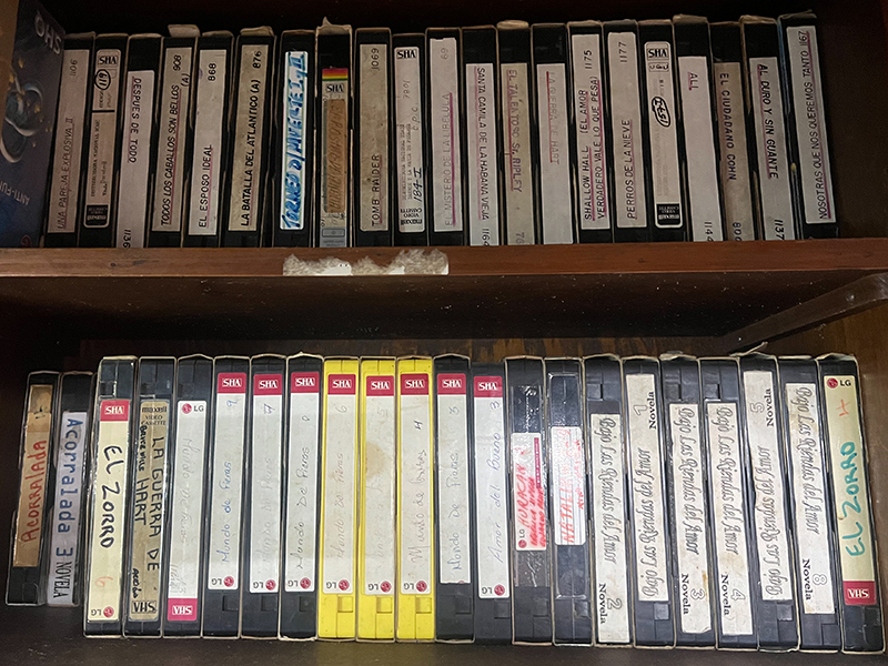Decommissioned VHS tapes