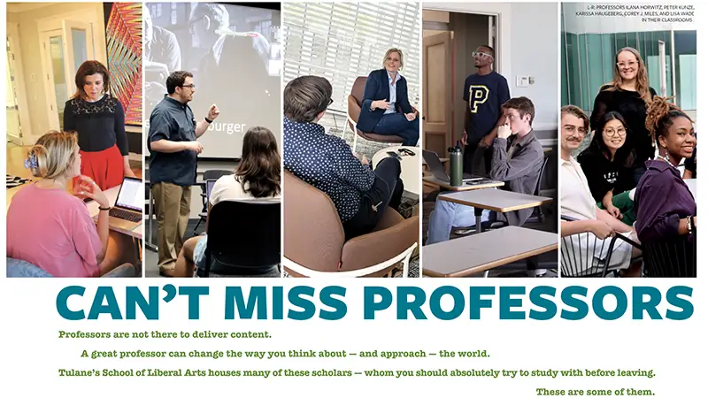 Can't Miss Professors - article from the Fall 2023 School of Liberal Arts magazine