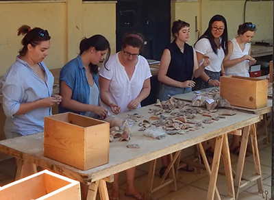 undergraduate and graduate students, led by Classical Studies Professor Emilia Oddo, spent a few weeks conducting archaeological fieldwork in the Bronze Age site of Knossos (Crete)