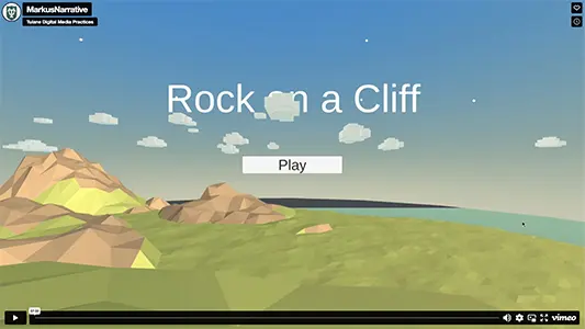 Rock on a Cliff by Markus Lim, Digital Media Practices at Tulane University