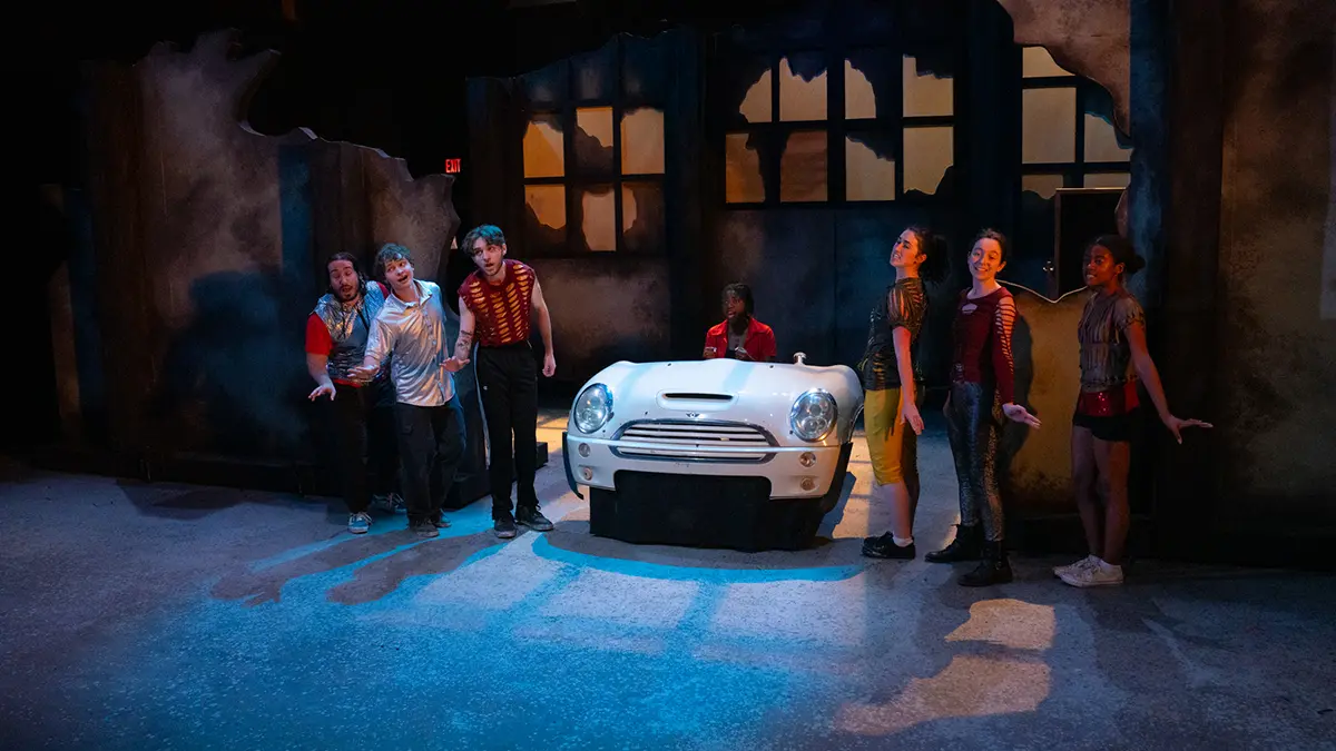 Tulane Undergraduate Students Performing in Mr Burns, A Post-Apocalyptic Play