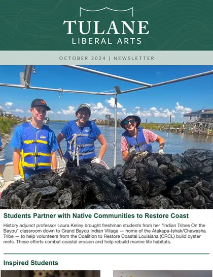 School of Liberal Arts at Tulane Newsletter, September 2024