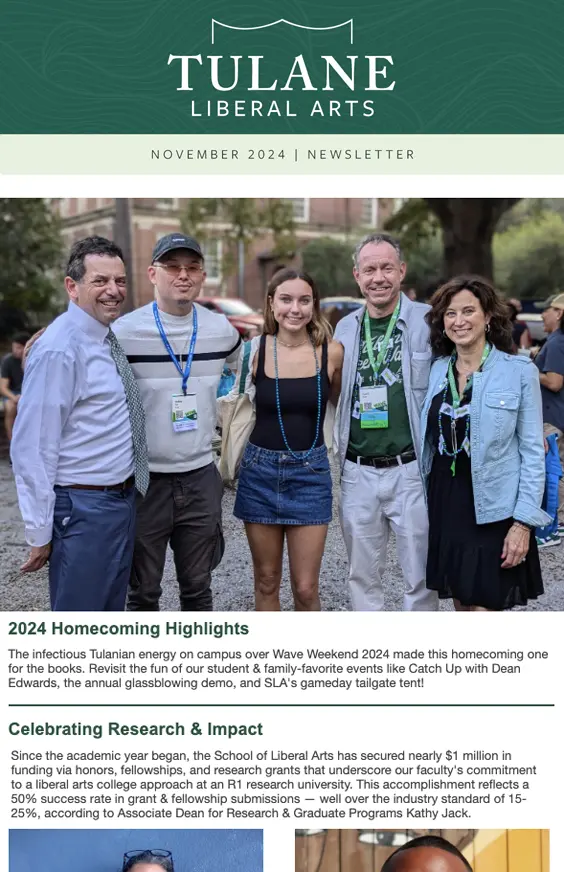 Tulane SLA November 2024 Newsletter