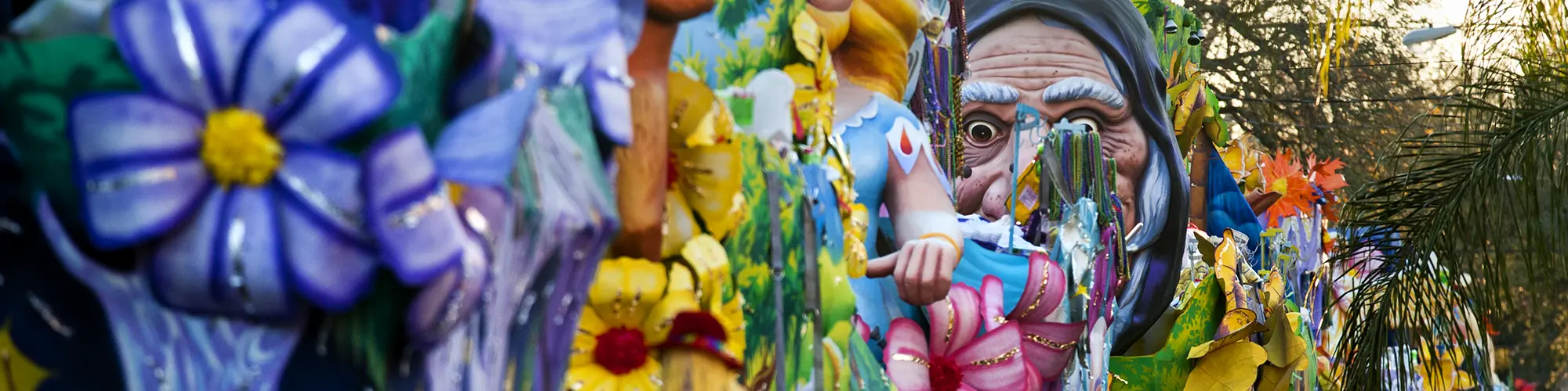 Floats at Mardi Gras in New Orleans