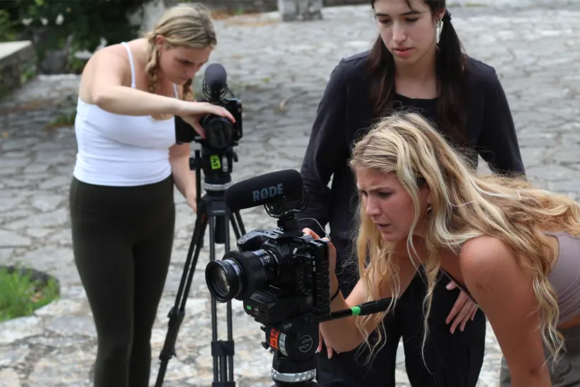 Tulane Students shoot video in Greece