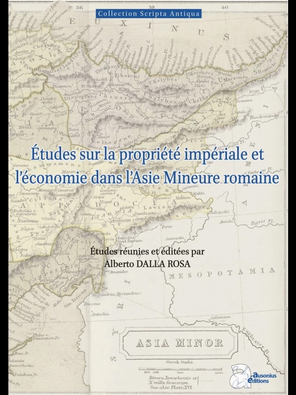 Book cover with an antique map background, featuring the title about imperial property and economy i