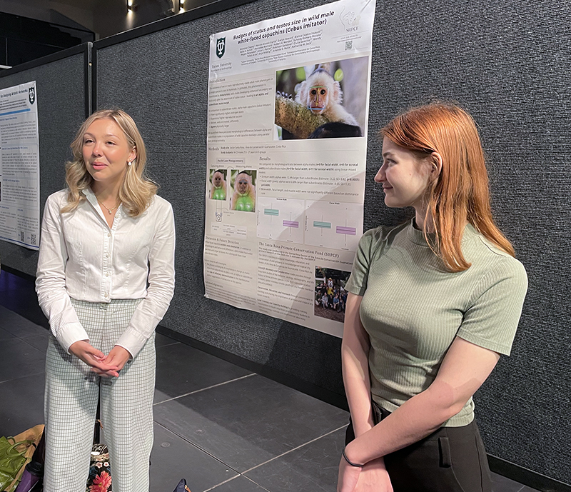 students present their research.