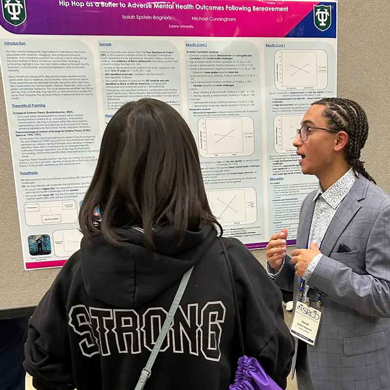 Isaiah at Minneapolis Conference Representing Africana Studies at Tulane