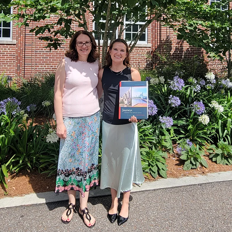 Lindsey Cliff standing with Prof. Lidia Zhigunova