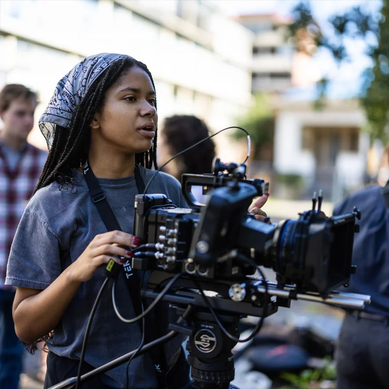 Digital Media Practices Student Shooting Video