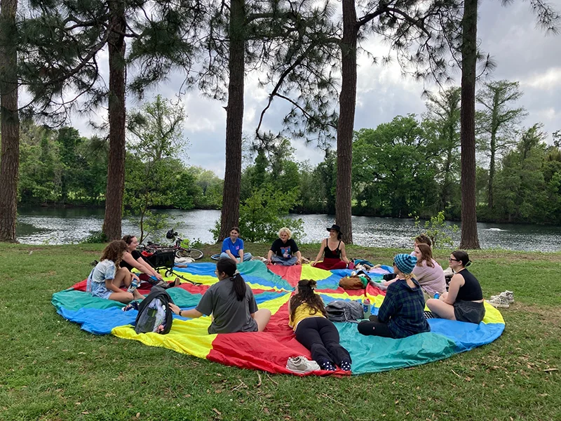 Students in the Queer Creativity course at Audubon Park