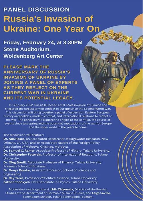 Flyer for Panel Discussion – The War in Ukraine Event