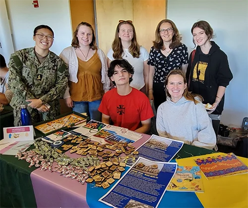Prof. Zhigunova with students at Tulane Language Day Event