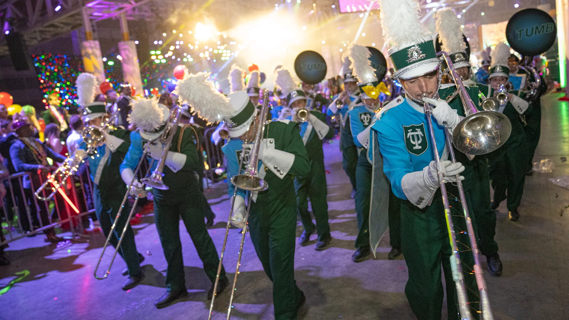 Tulane University Marching Band performing