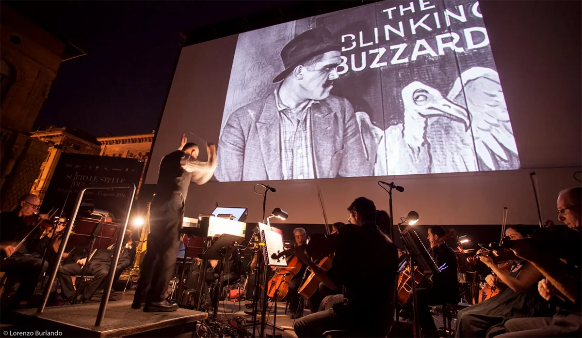 Musicians provide live musical accompaniment silent films