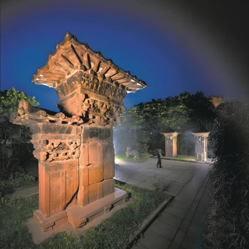 Monumental Stone Gate at Burial Ground in Ya'an Sichuan Province