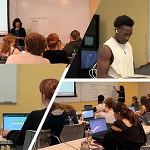 Students and Teacher in Tulane's Professional French program