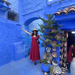 Student in Morocco on Study Abroad program Tulane French & Italian