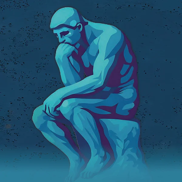 illustration of the thinker