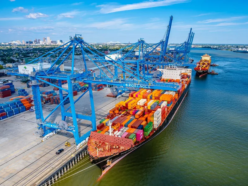 Port of New Orleans container ship