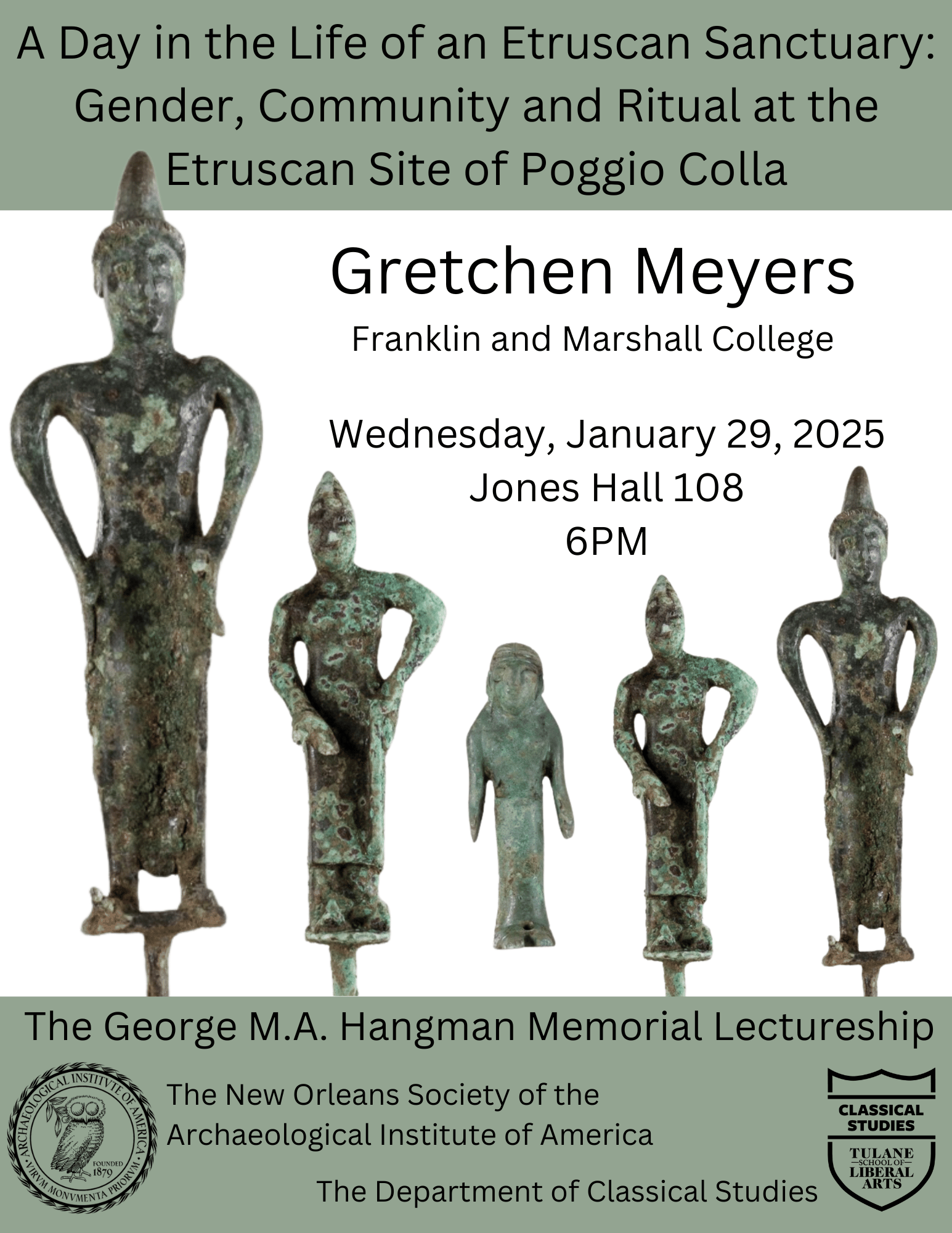 Lecture Poster with Bronze Figurines