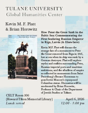 Flyer for the Tulane Global Humanities Center Event with Dr. Lama El Sharif