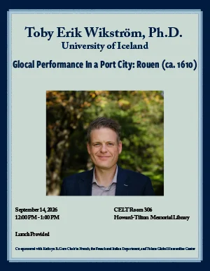 Event flyer for Global Performance in a Port City: Rouen c. 1610