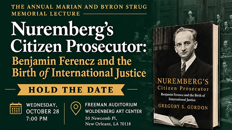 Flyer for Nuremberg’s Citizen Prosecutor event