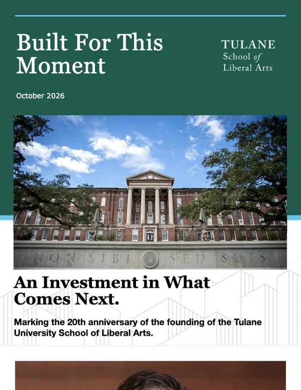 Cover of the October 2026 School of Liberal Arts newsletter