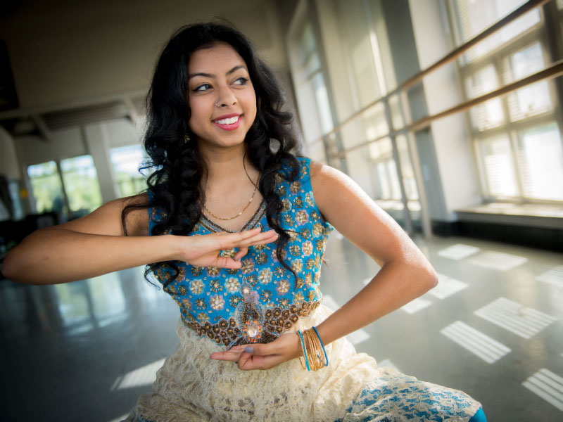 Dinika Singh Dancing pose at Tulane University