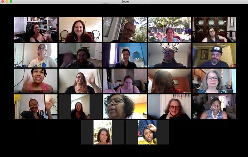 Tulane University School of Liberal Arts Staff in a Zoom meeting