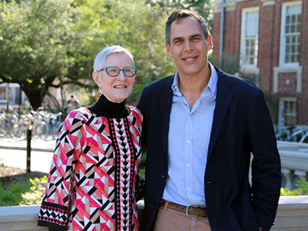 Jeff Klein (A&S '93) established an endowed fund in the honor of French Professor Elizabeth Poe