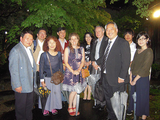 Jana Lipman with her hosts at Osaka University in American and Global History.