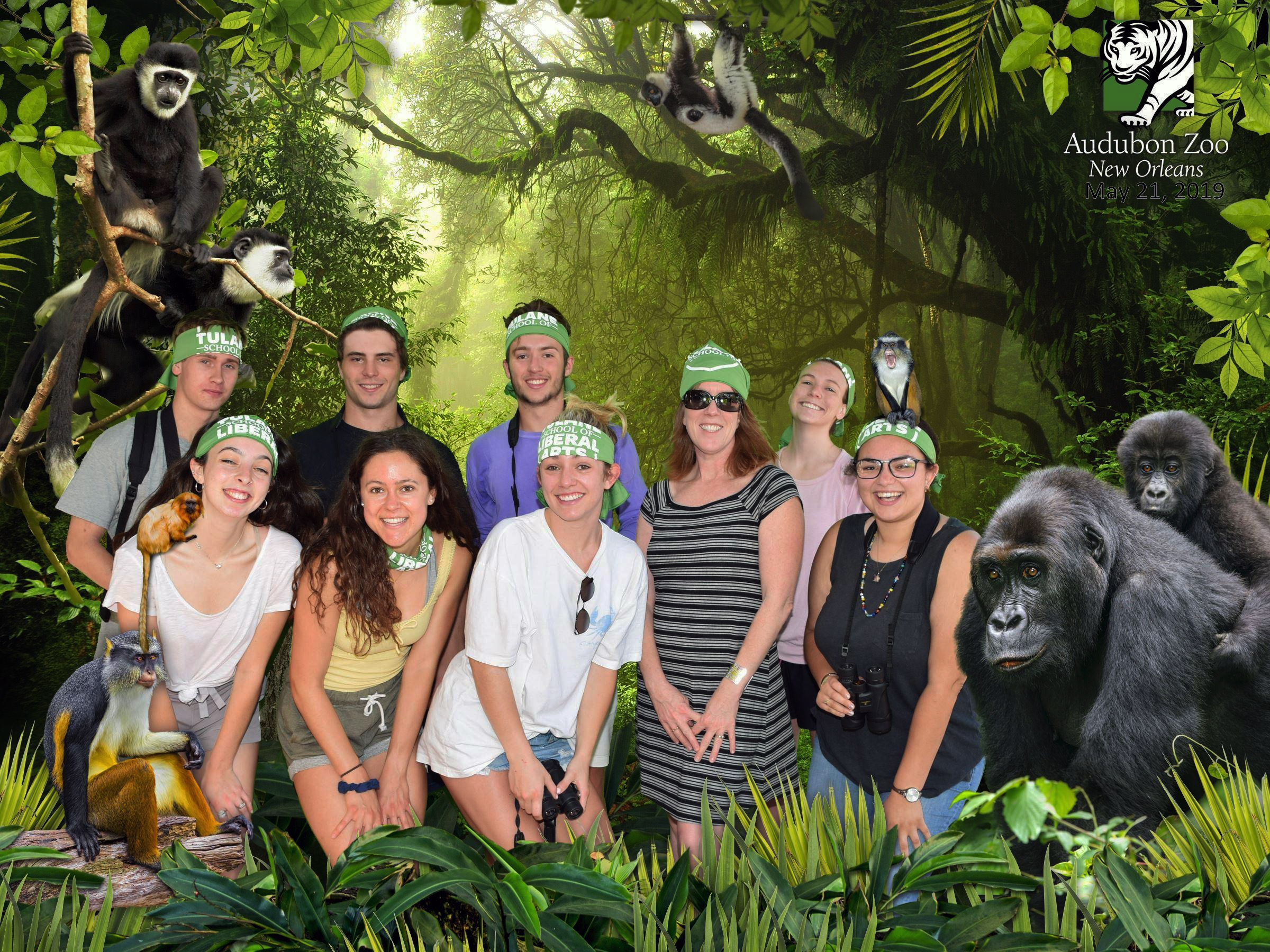 Professor Katharine Jack and students from the "Primate Behavior and Ecology," course
