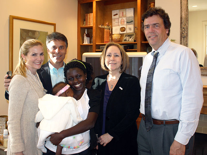 HeartGift board members with Angelina and Ellen from Uganda after Angelina's heart surgery