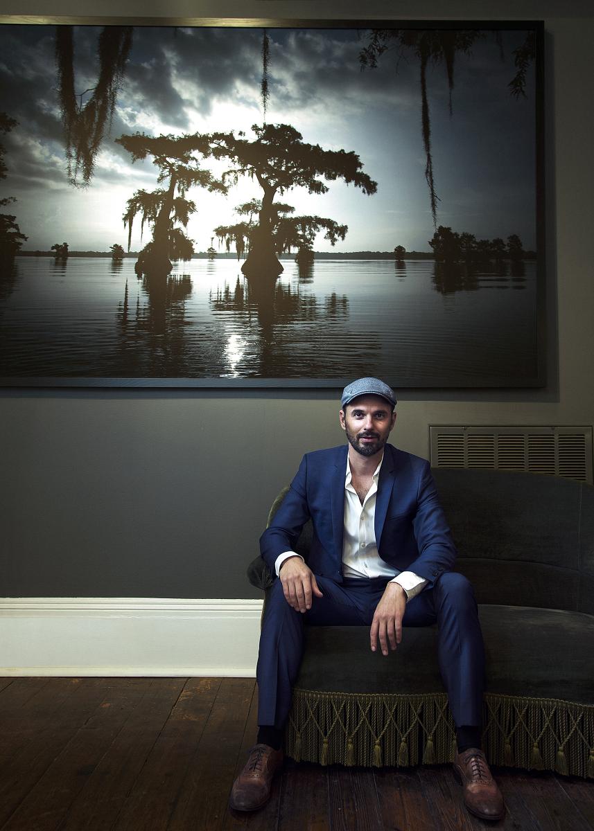 Alumnus Frank Relle in his gallery at 910 Royal Street. Photograph by Greg Miles