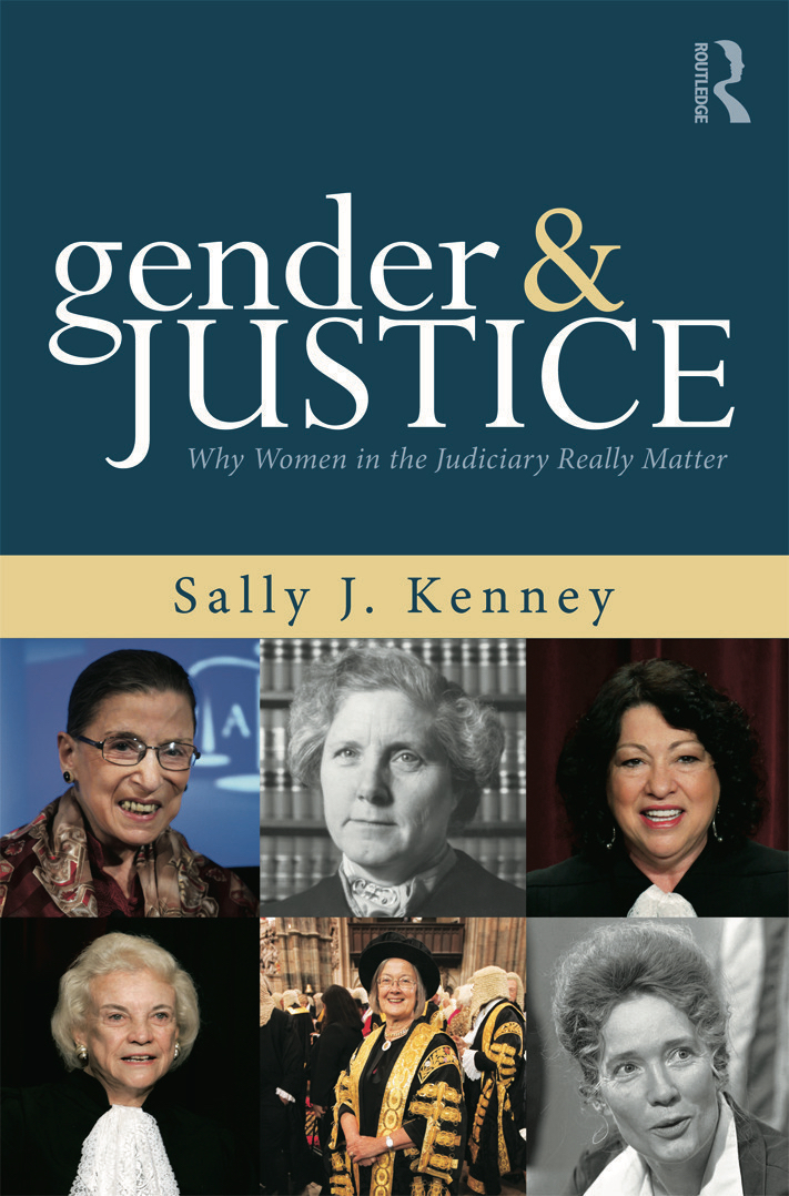 Book cover, Professor Sally Kenney's 2012 book, Gender & Justice