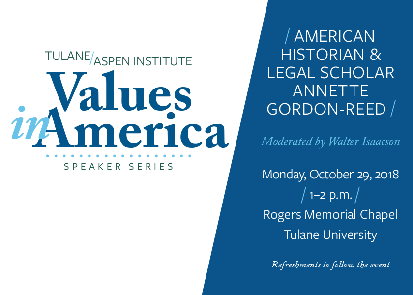 Values in America Speaker Series: Annette Gordon-Reed event