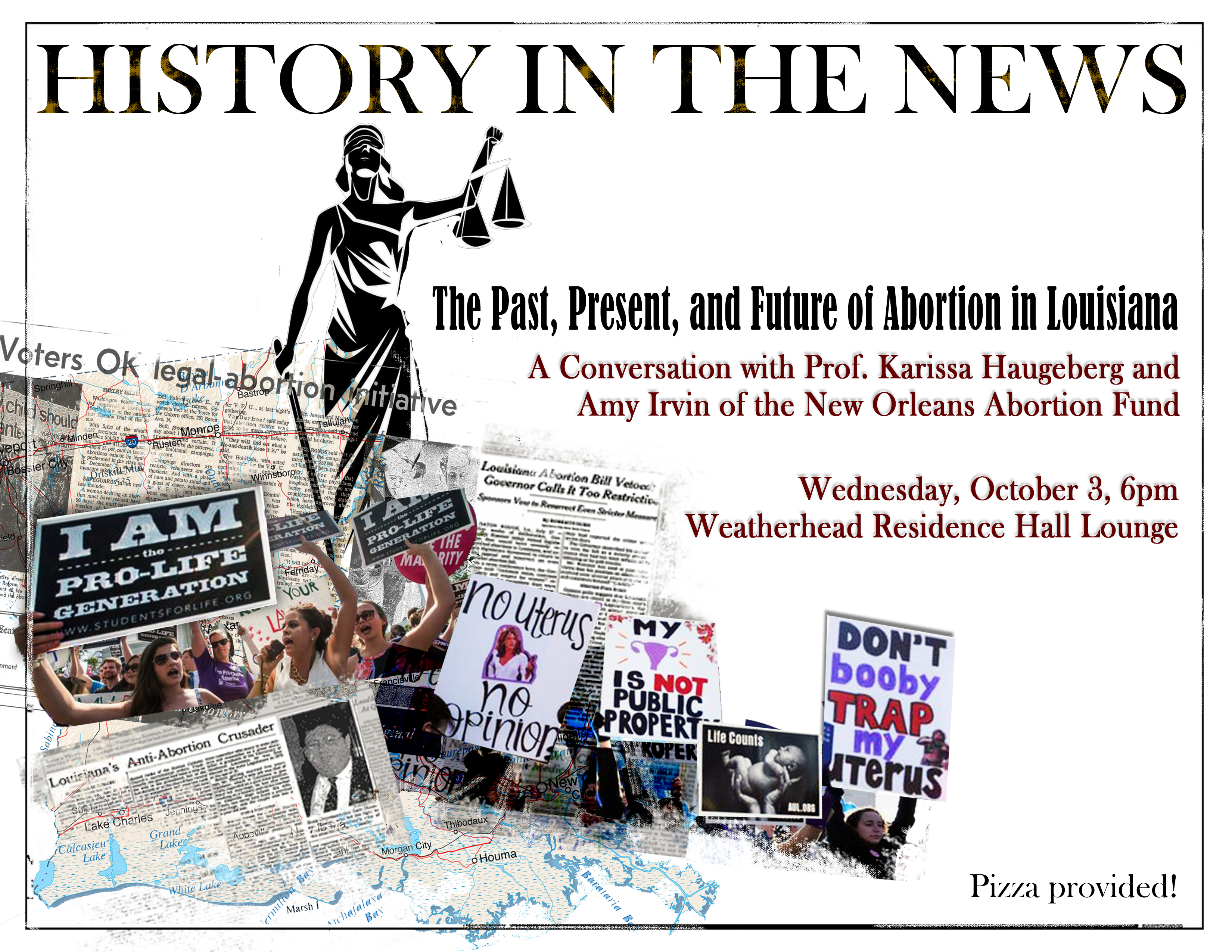 The Past, Present, and Future of Abortion in Louisiana Event flyer