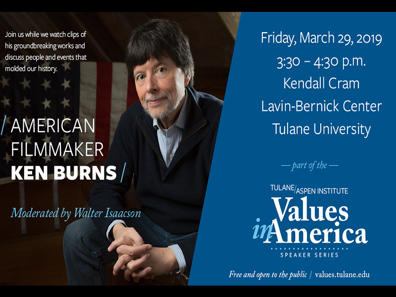 Ken Burns Values in America Speaker Series Flyer