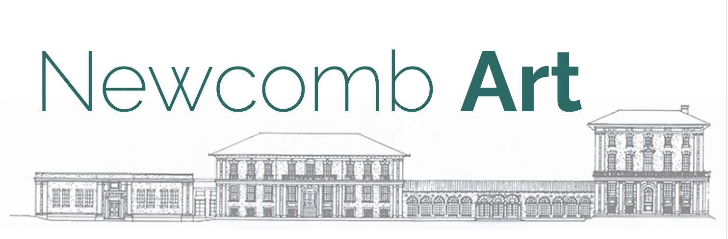 Newcomb Art header with buildings in elevation