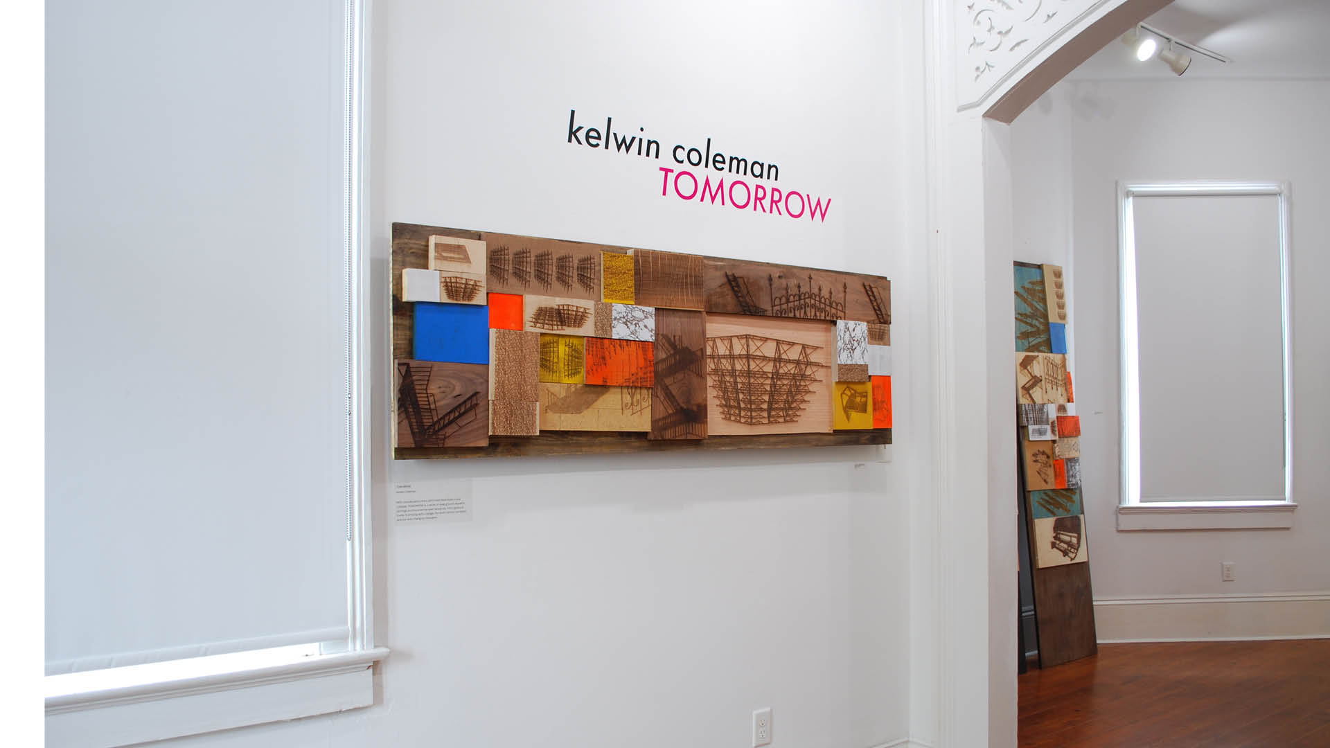 view of title wall of exhibition by Kelwin Coleman
