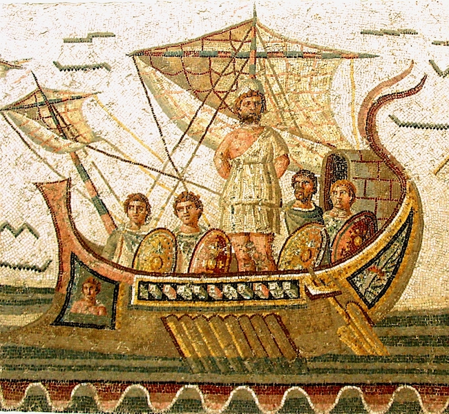 Ancient People on a Ship
