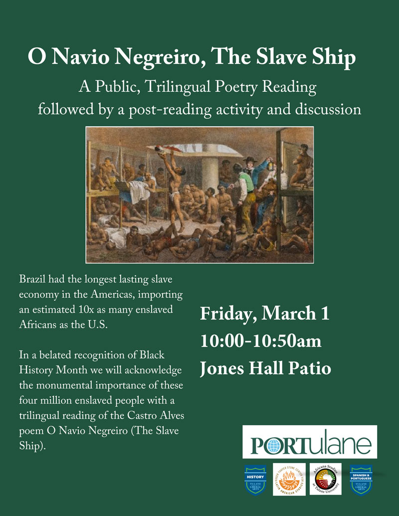 O Navio Negreiro, The Slave Ship event poster