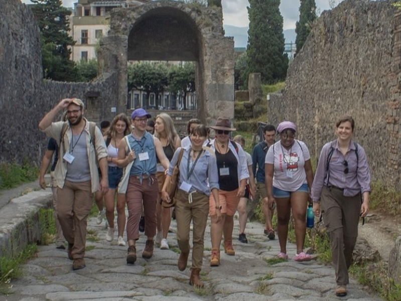 Allison Emmerson, associate professor of Classical Studies, leads a team in Pompeii