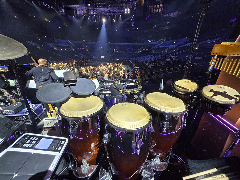 Music Professor Taku Hirano's view from his GRAMMY performance